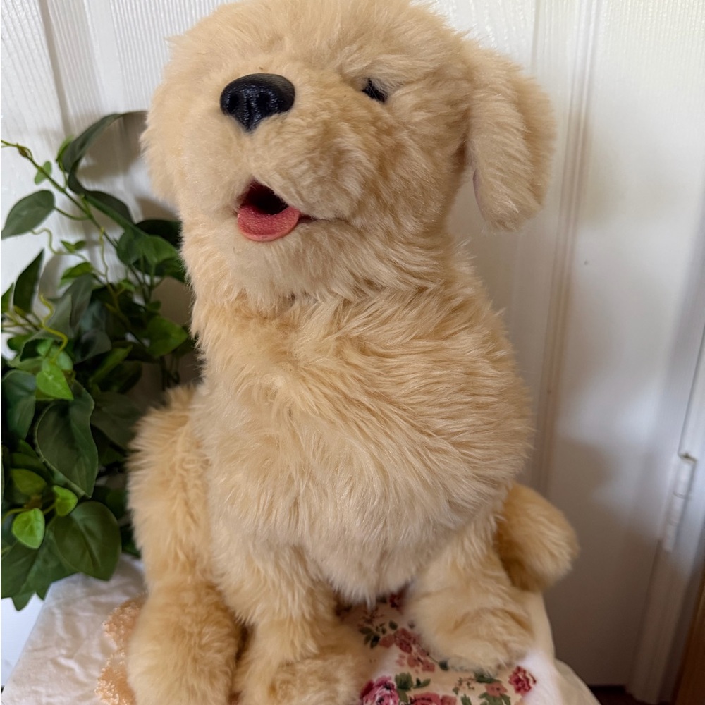 Plush Tan Dog Toy